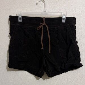 Hard Tail Forever Shorts Women's Size L Slouchy Cupro Black Brown